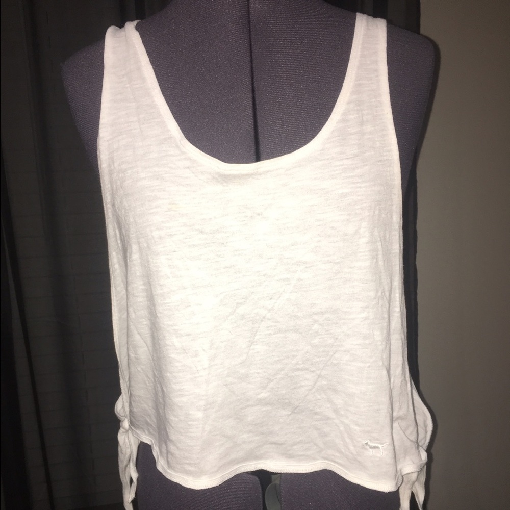 PINK Tank top w/ open sides & ties