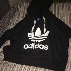 Adidas hoodie crop top