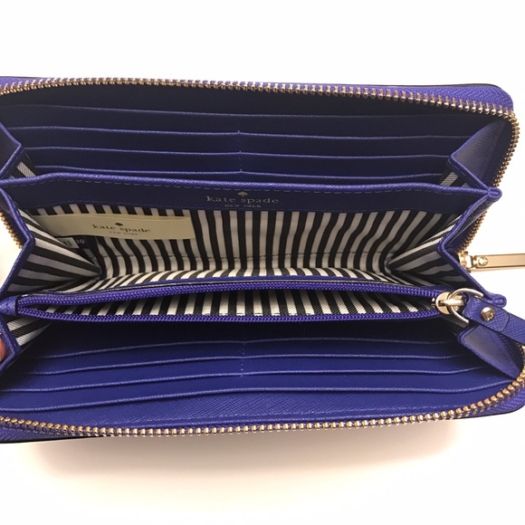 KATE SPADE Purple/Blue "Lacey" Zippered Wallet NEW - Picture 5 of 8