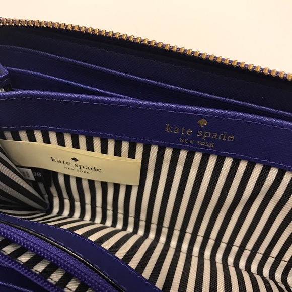 KATE SPADE Purple/Blue "Lacey" Zippered Wallet NEW - Picture 7 of 8
