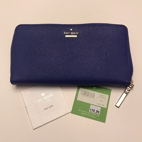 KATE SPADE Purple/Blue "Lacey" Zippered Wallet NEW - Picture 8 of 8