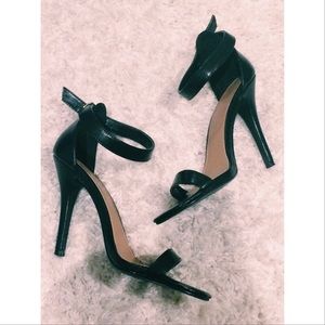 Black Ankle Strap Heels