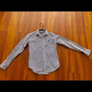 ralph lauren striped shirt slim fit women size 2