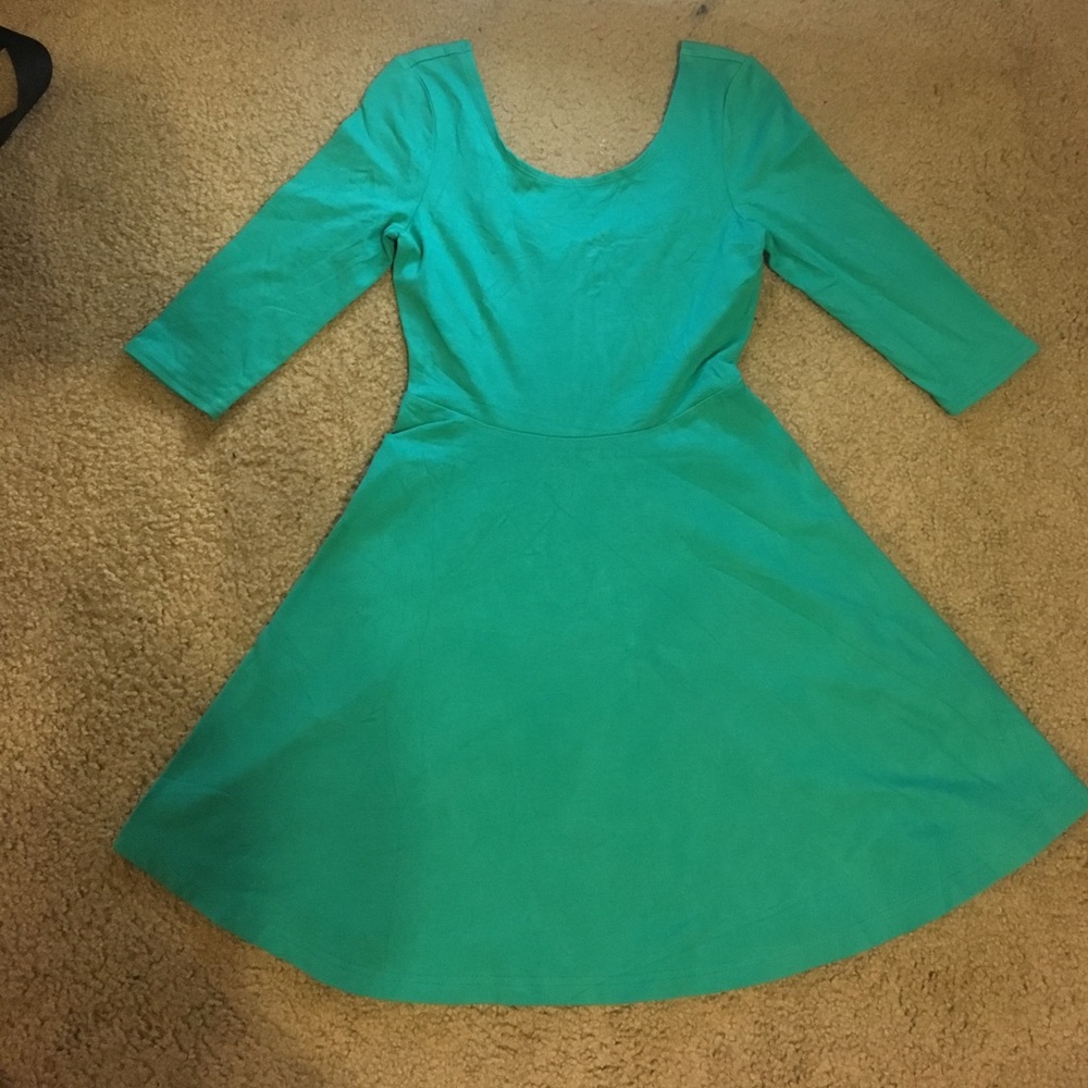 Express Teal Skater Dress 👗