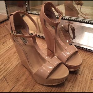 Nude Steve Madden Wedge Heels