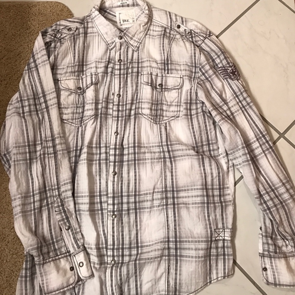 Men’s BKE (The Buckle) Western Long-Sleeve Snap Button Shirt SZ: 2XL Slim, NWOT