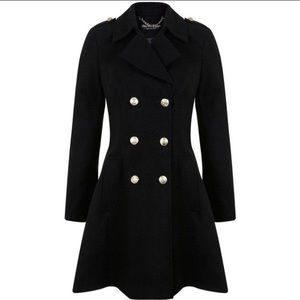 Miss Selfridge Fit and Flare Double Breasted Coat