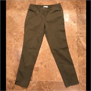 Cache olive green pants size 4
