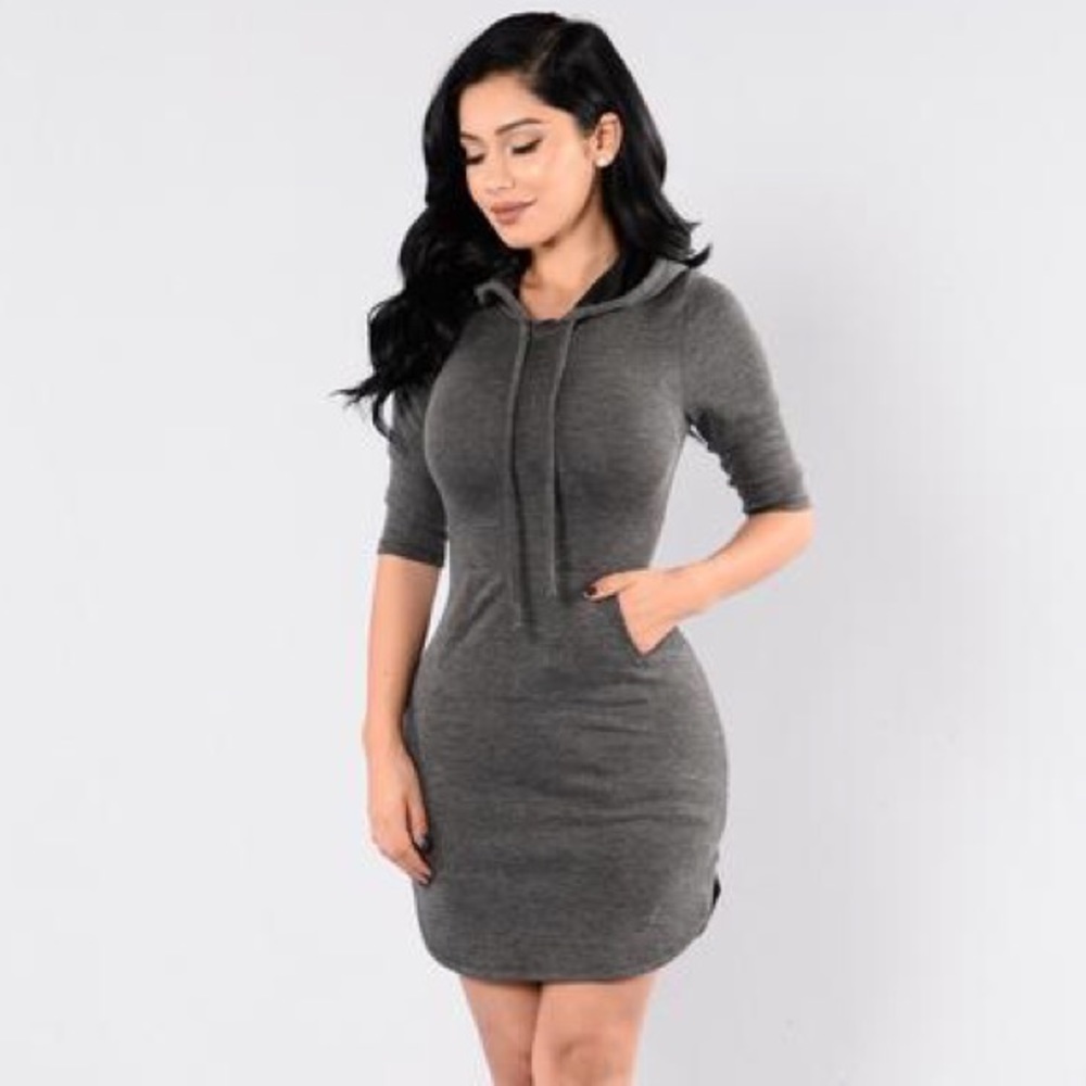 Fashion Nova "Back In The Hood" (Hoodie) Dress
