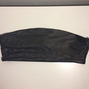 Teenage Runaways Faux Leather Bandeau