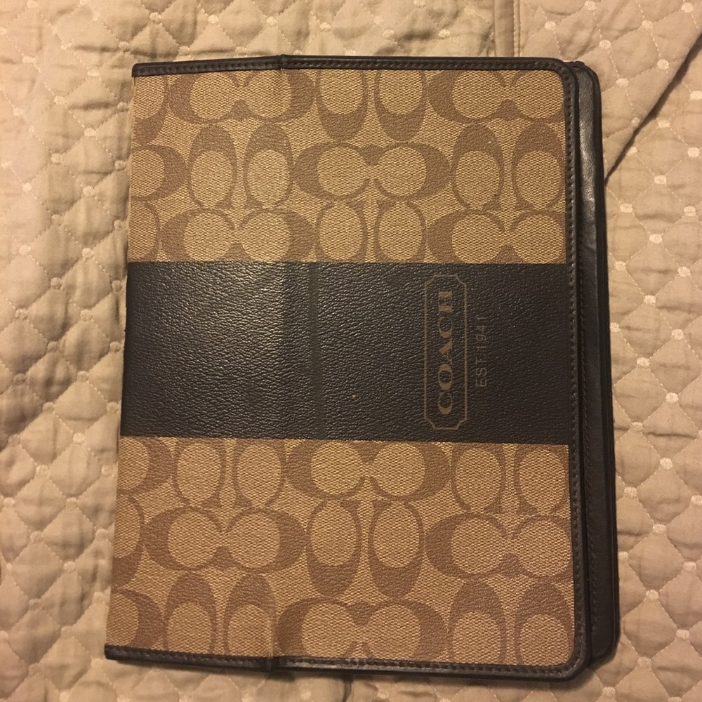 Coach iPad 2 ,3 leather cover gently used