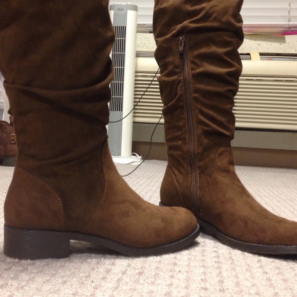 Tall brown boots