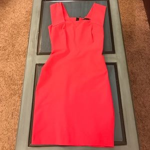 Hot pink fitted Banana Republic dress