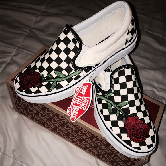 Custom Embroidered Checkered Vans - Picture 3 of 3