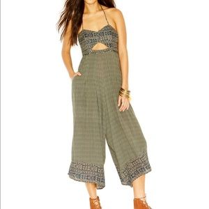 Free People Olive Green Playsuit