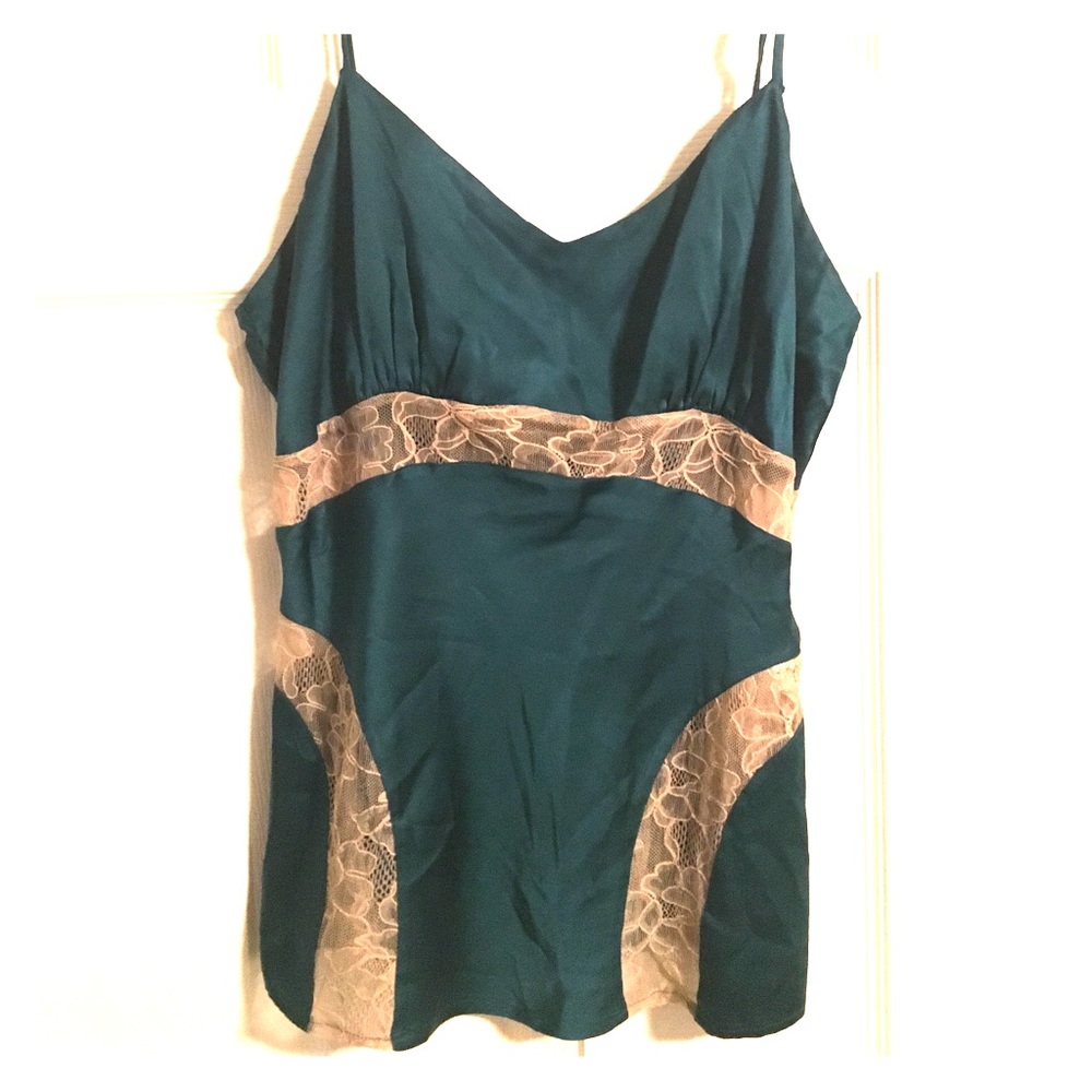 Silk and lace top