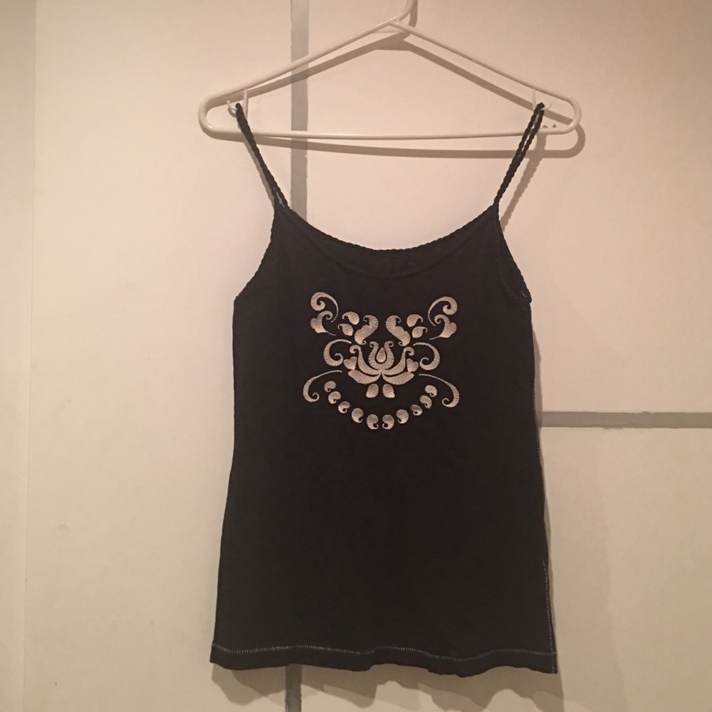Lucky Brand embroidered spaghetti strap