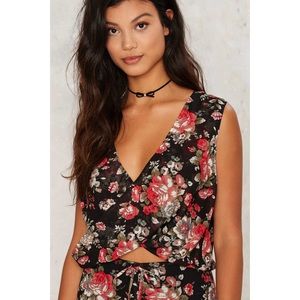 Nasty Gal Floral Lola Top New