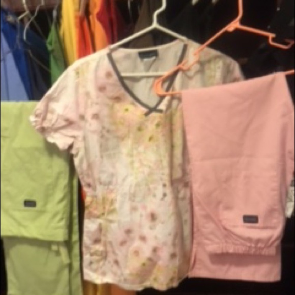 Scrub top or bottoms pink green separate or bundle
