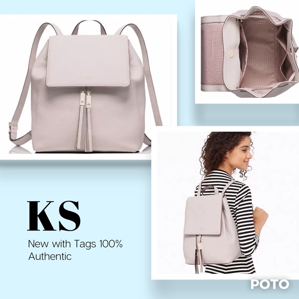 NWT Authentic Kate Spade backpack pebbled leather