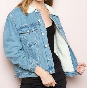 SWAP/OFFERS Melville Shaine Sherpa Denim Jacket