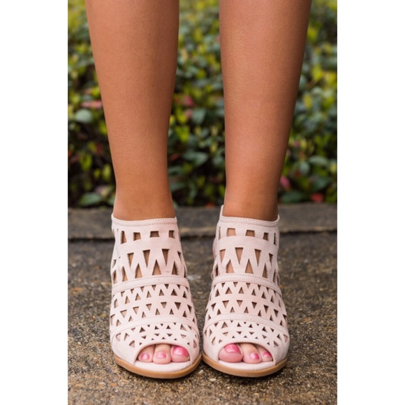 Blush Peep Toe Bootie Sandal - Picture 2 of 4