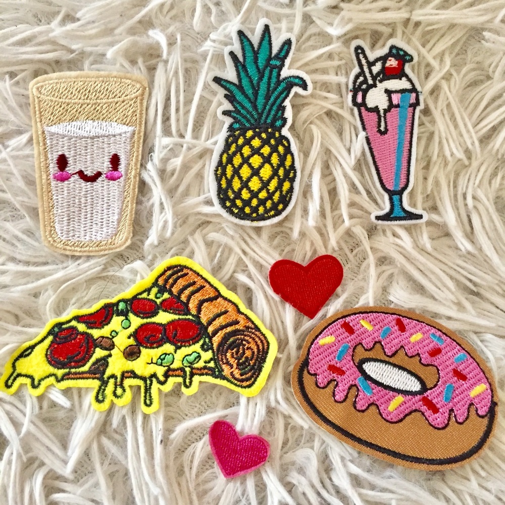 Food Iron On Denim Jacket Patches