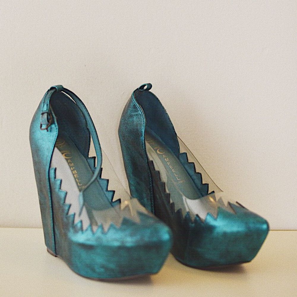 JEFFREY CAMPBELL THE AUDREY II IN MERMAID BLUE