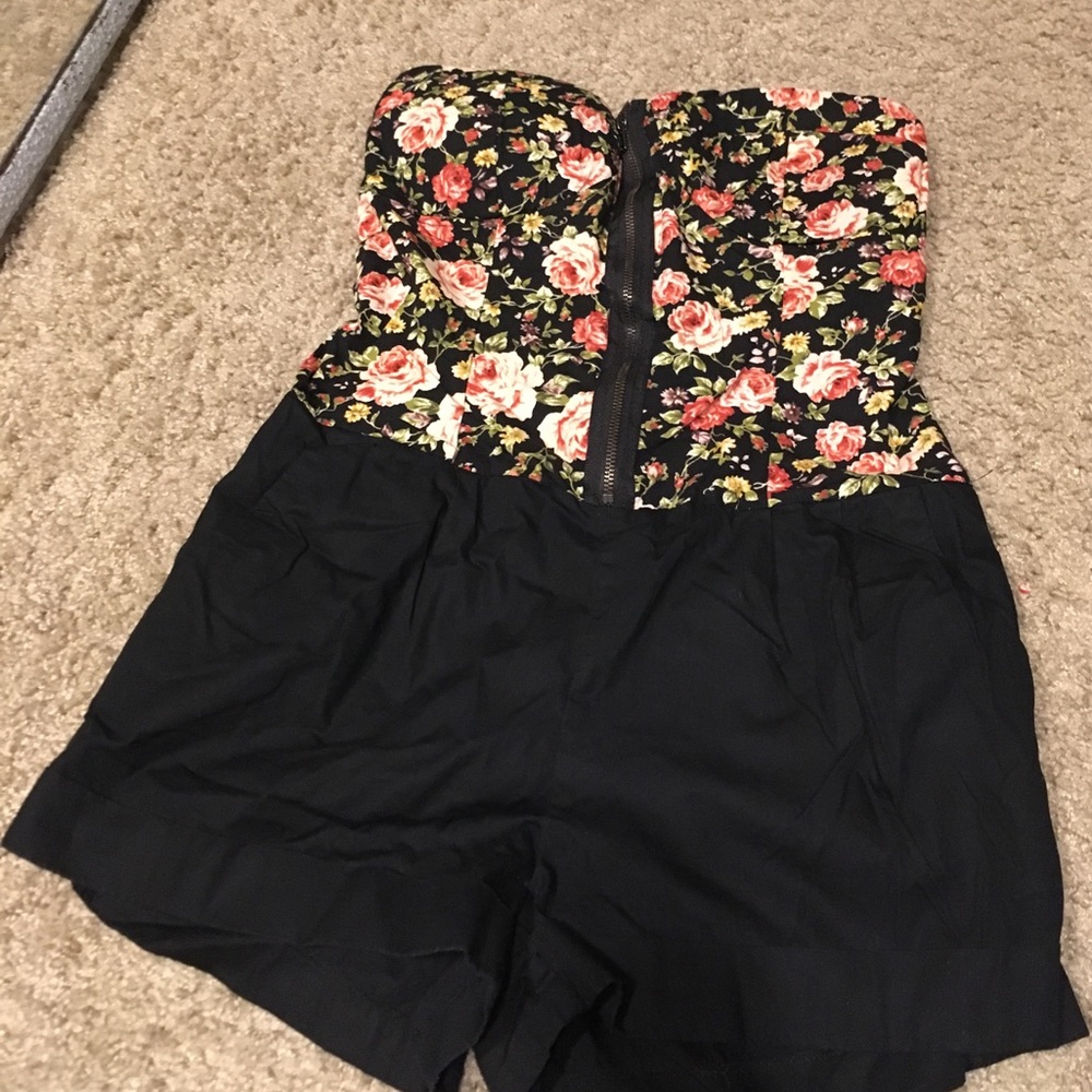 strapless romper