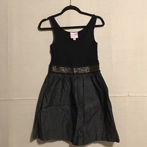 Jean and Knit Embellished Tank Top Dress