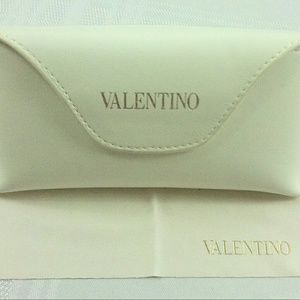 New Valentino Soft Leather Sun Glasses Case/cloth