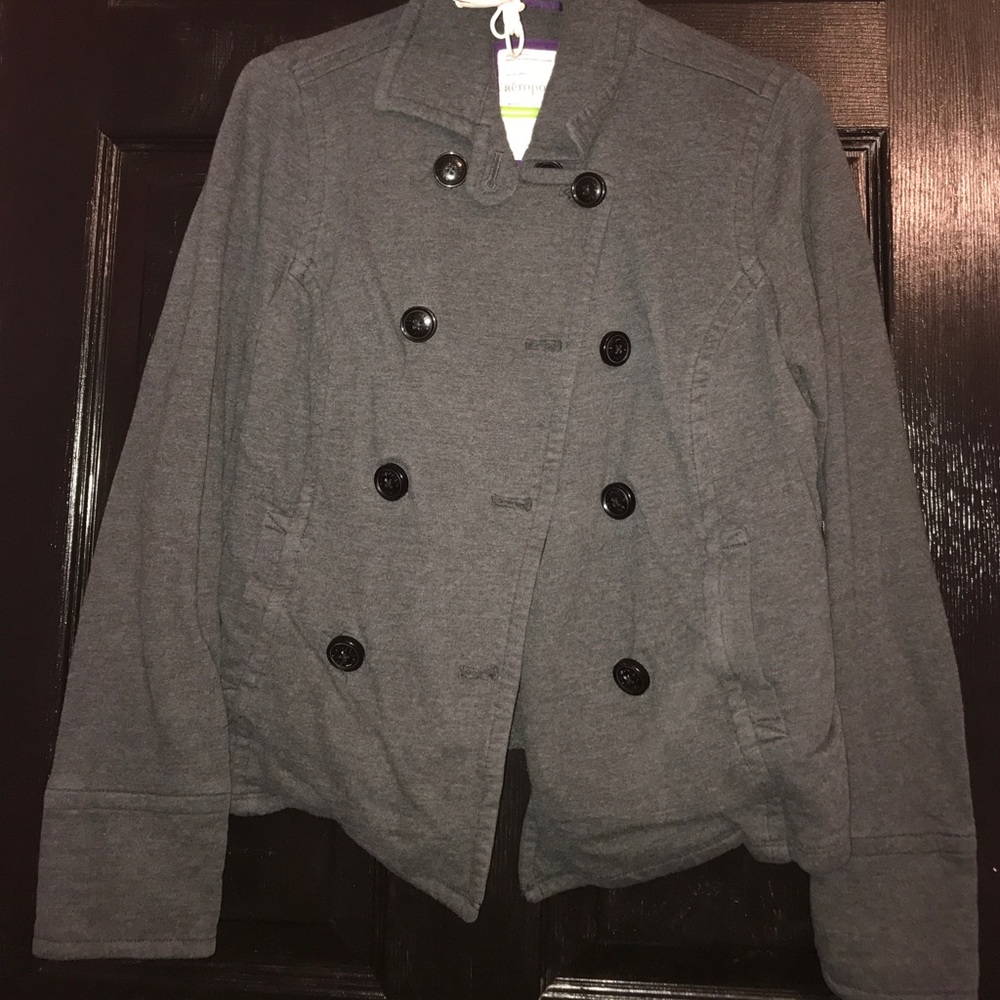 Grey peacoat