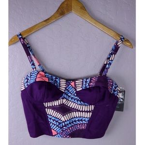 NWT Urban Outfitters | Purple Bustier Crop Top