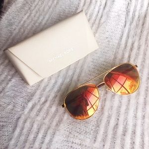 MICHAEL KORS Gold Mirror Sunglasses