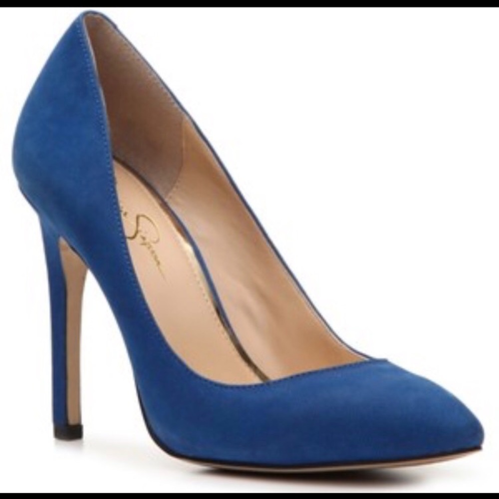 Jessica Simpson Blue pointed toe pumps "Veronica"
