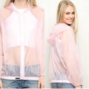 Brandy Melville Pink Scar Windbreaker