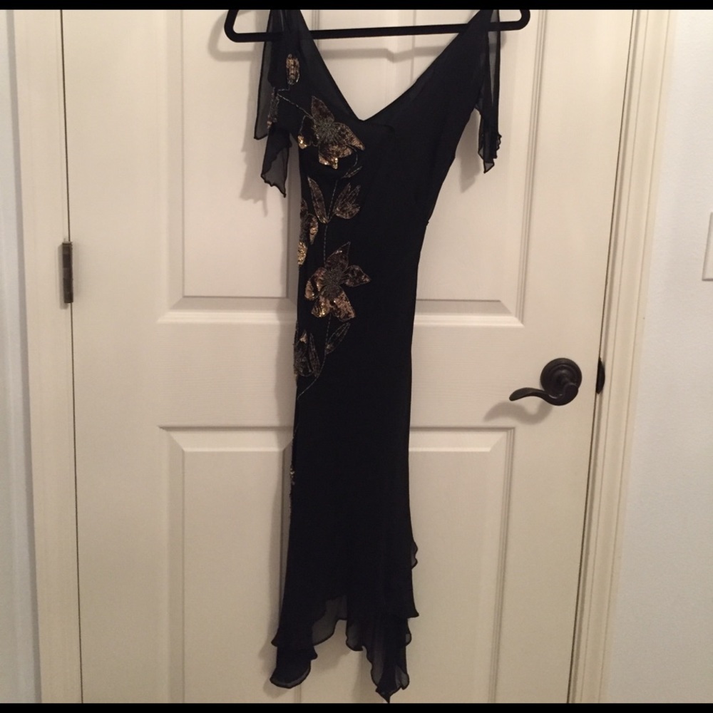 WAREHOUSE black sequin dress Size 6