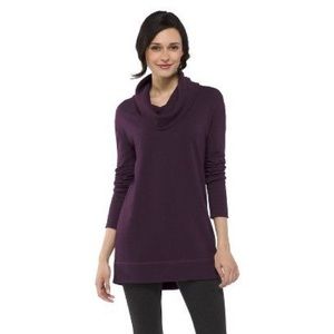 Burgundy cowl neck sweater tunic