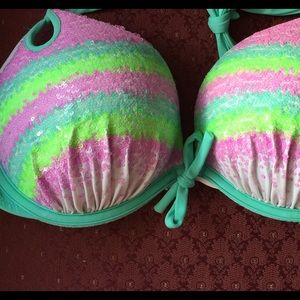 VS Bombshell sequin bikini top