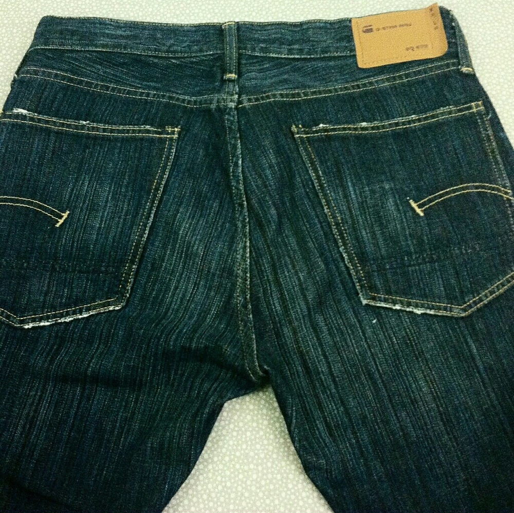 G-Star Raw Denim Low Boot Button Fly 33x32 Mens