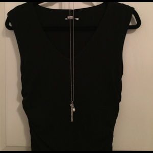 BANANA REPUBLIC Silver tassel charm necklace