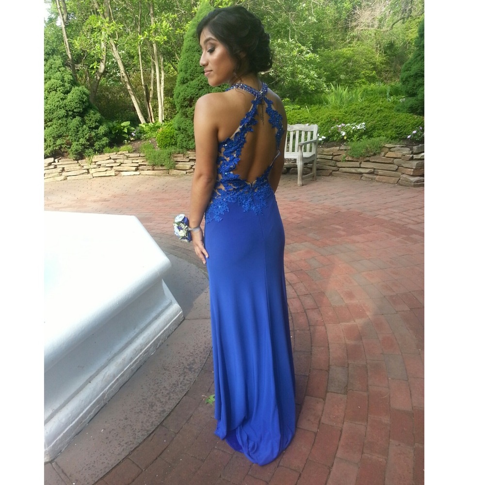 One of a Kind Royal Blue Prom Dress