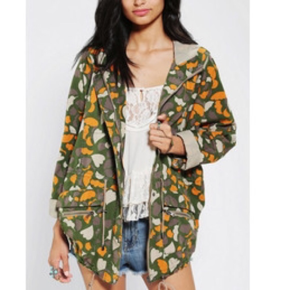 Numph Lenny camo heart jacket