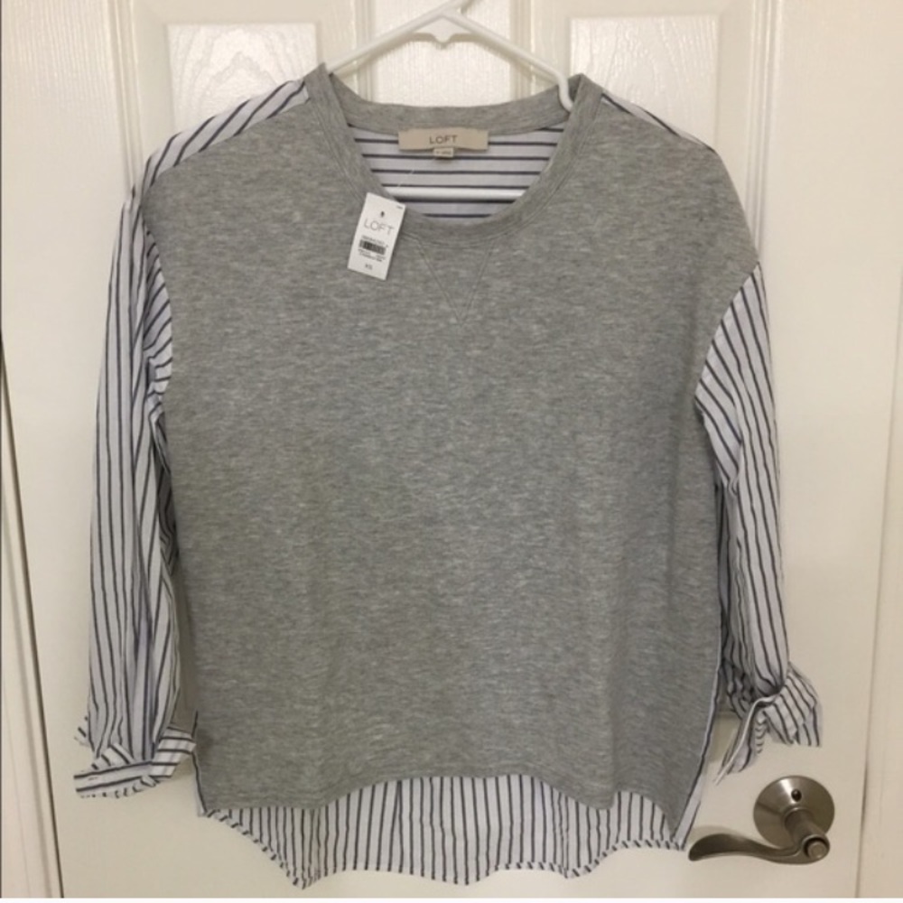 BNWT loft striped sweatshirt