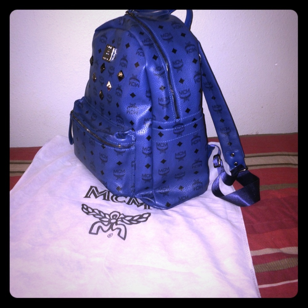 Authentic Blue MCM Stark Bag & dust bag