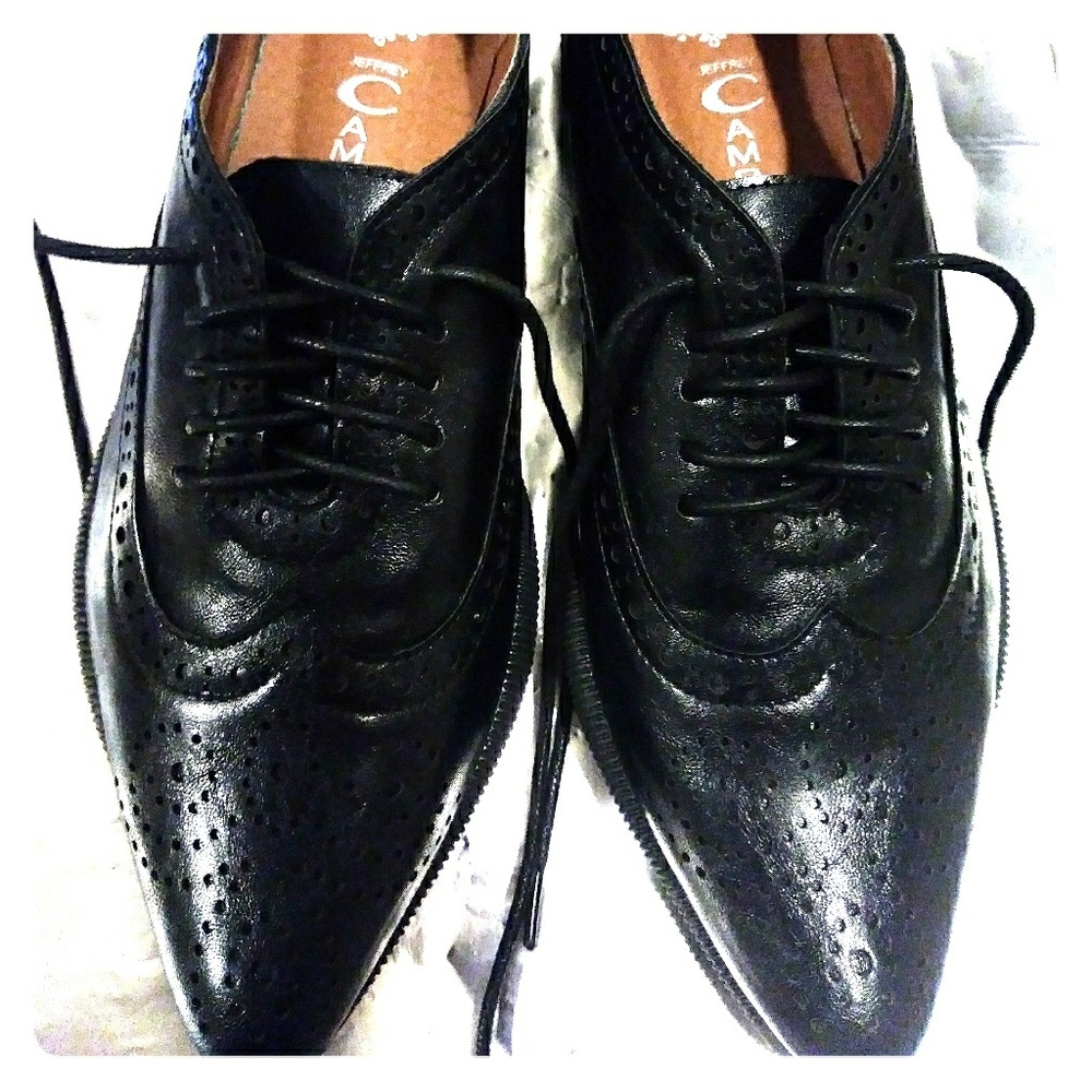 jeffery campbell pointed toe oxford flats