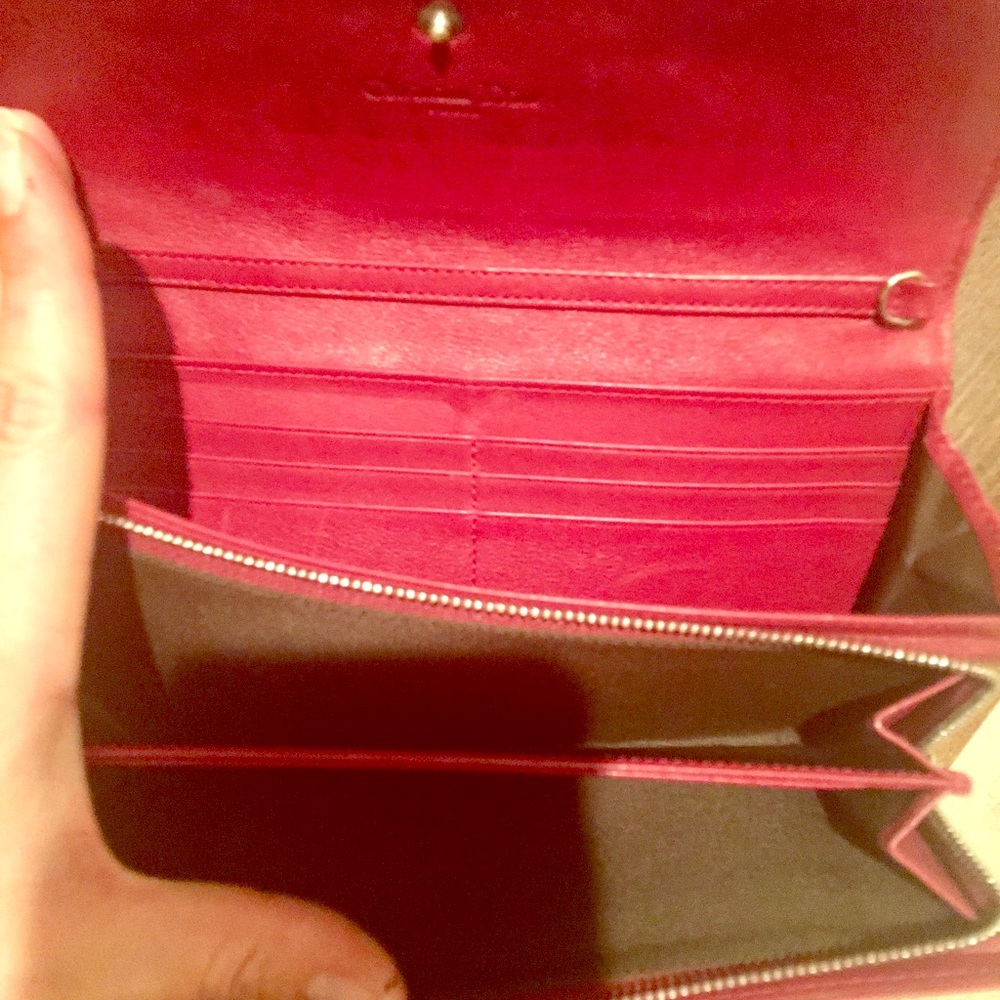 Christian Dior Red Patent Leather Wallet - Picture 4 of 5