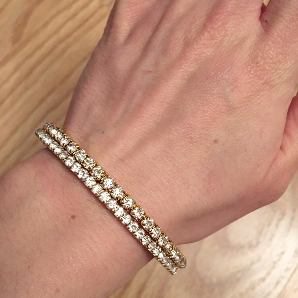 NWOT Set of Crystal Bangles - Picture 2 of 5