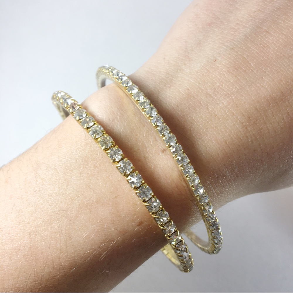 NWOT Set of Crystal Bangles - Picture 1 of 5