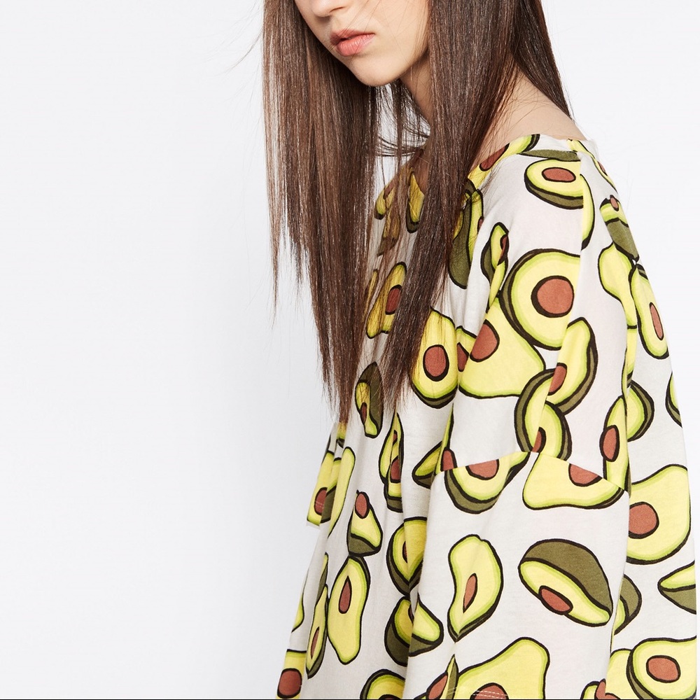 Zara T-shirt dress with avocado print - Picture 5 of 6